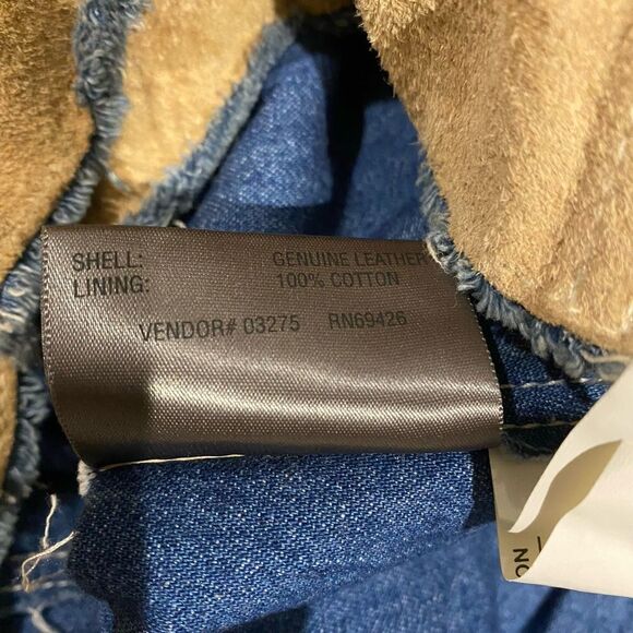 Wilsons Leather Maxima Women's Medium Tan Suade Western Denim Lined Jacket - Picture 8 of 9